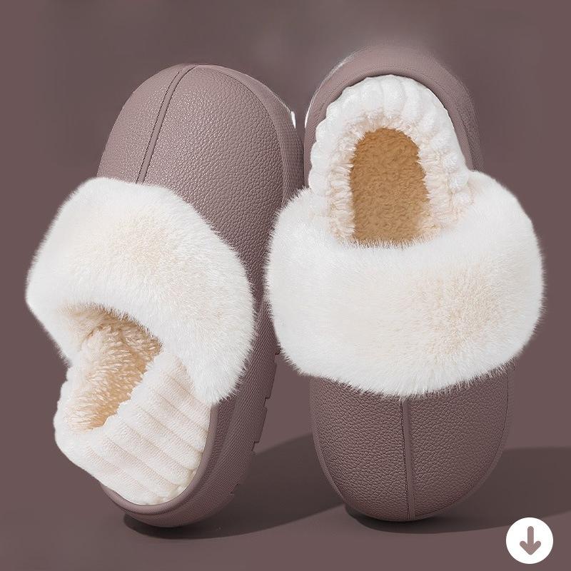 The Slippers Are Waterproof with Thick Soles and Can Be Worn Over Cotton Shoes