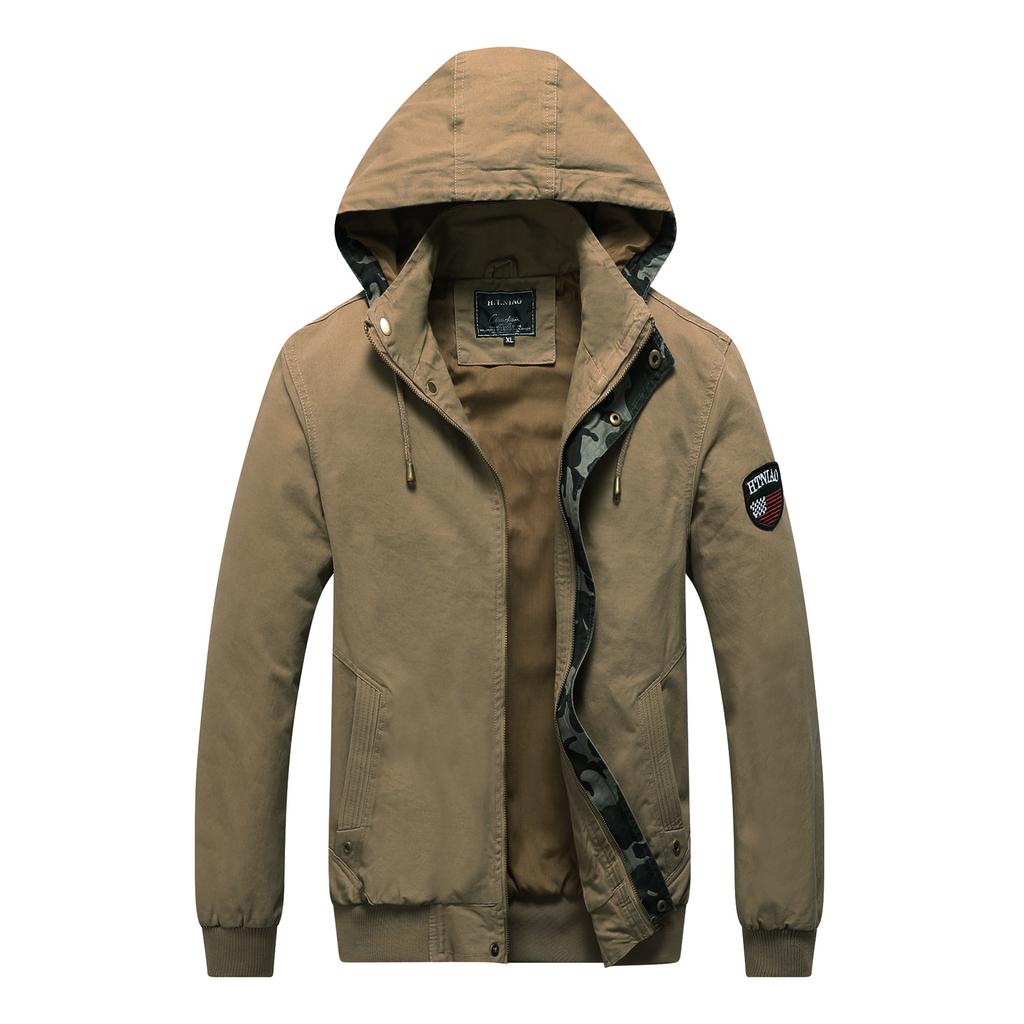 Men's Hooded Jacket Outdoor Casual Fashion Military Cold and Warm Loose Large Size Men's Clothing