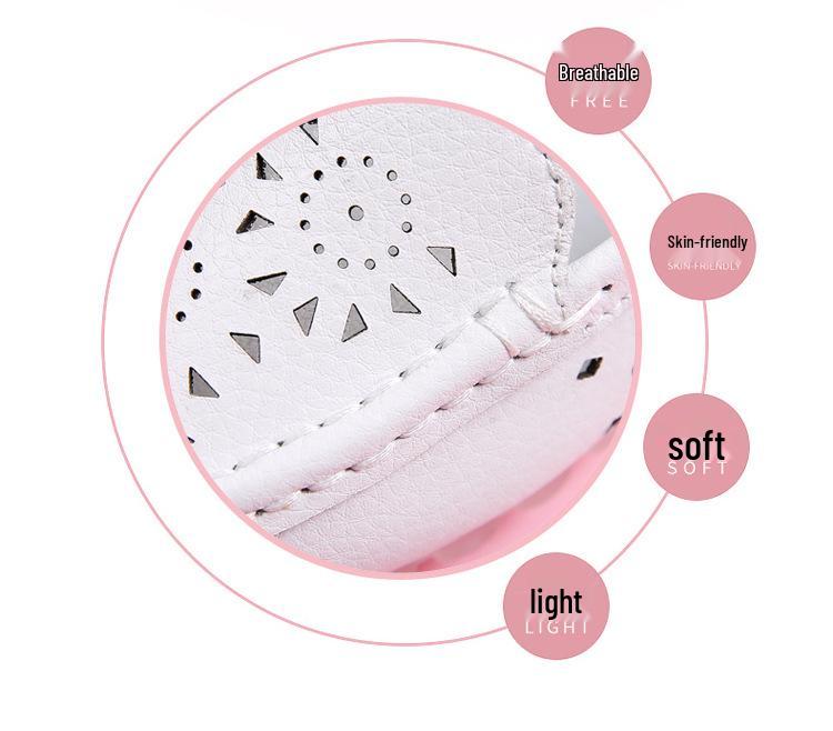 Women's Summer Breathable Non-Slip Flat Nurse Shoes - White