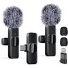 K8K9 Wireless Lavalier Microphone for Live Streaming with Noise Reduction