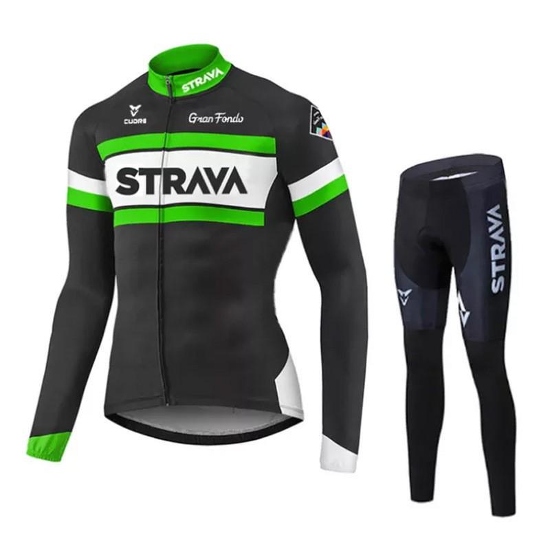Men Women Cycling Jersey Pants Set Long Sleeve Breathable Riding Outfit Road Mountain Bike Use