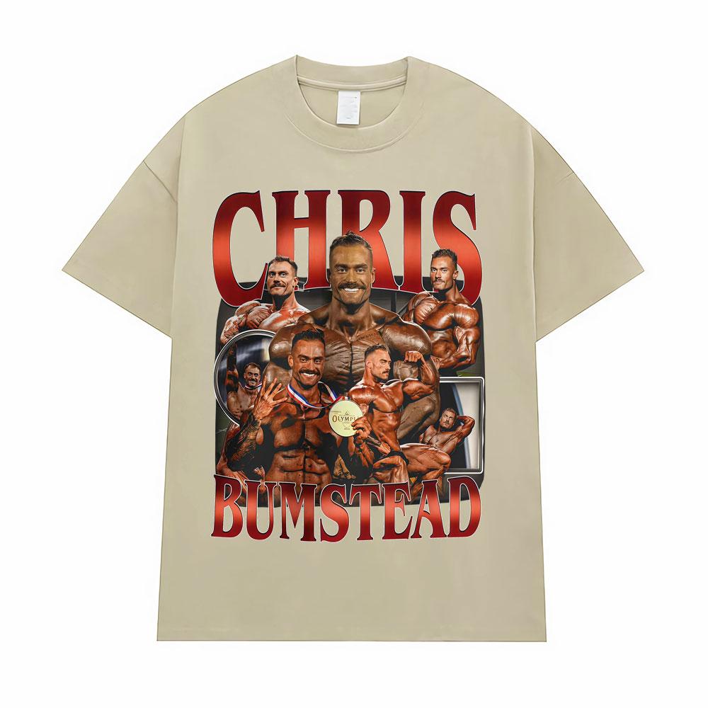 Chris Bumstead Bodybuilding Funny Gym T Shirt Men's Clothing Harajuku High Street Tee Shirt Male 100% Cotton Oversized T-shirts