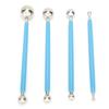 4Pcs Cake Metal Ball Dotting Sculpting Modeling Tool Set for Cake Fondant Decoration