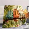 Cute Cats  Print Flannel Blanket, High Quality Comfortable for All Seasons, Home Decor, Warmth and Comfort