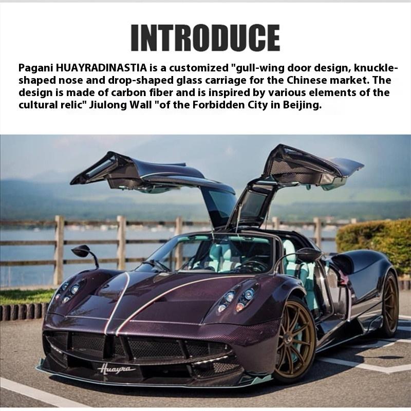1/32 Scale Pagani Huayra Dinastia Supercar Alloy Diecast Model Car Computer Desktop Ornament High Simulation Model Gift for Friend