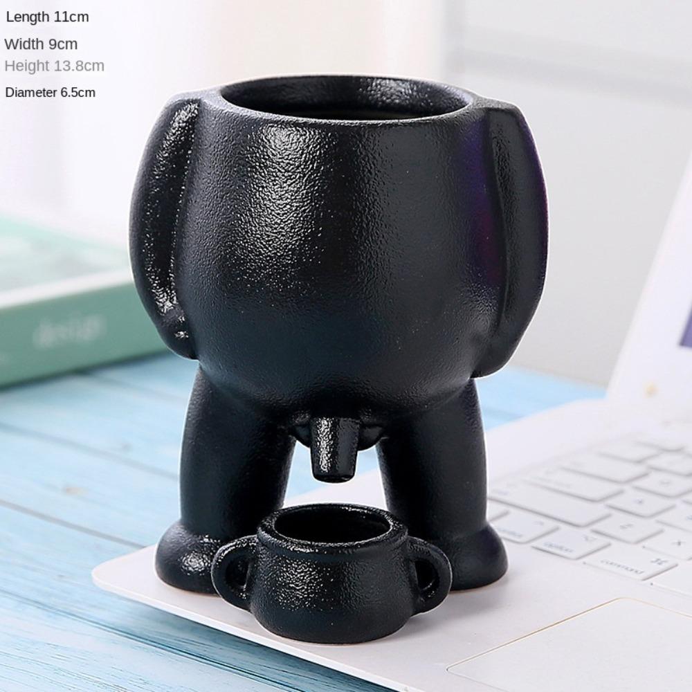 Funny Resin Funny Flowerpot Creative Piss Pot Shape Flower Pots With Drainage Holes Figure Vases for Home Office Decor