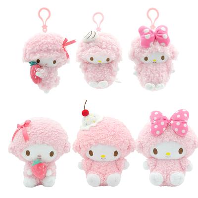 Sanrio Piano Plush Toy Hello Kitty My Melody Kuromi Cinnamoroll Cartoon Student Backpack Pendant Decoration Girl Birthday Gifts