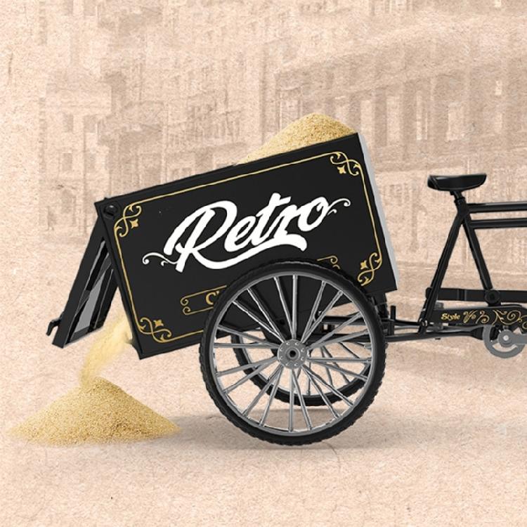 Klassischer Dreirad-Flachbett-LKW-Ornament Nostalgisches Retro-Dreirad-Modell Spielzeug für Zuhause und Büro Bücherregal Dekorationen