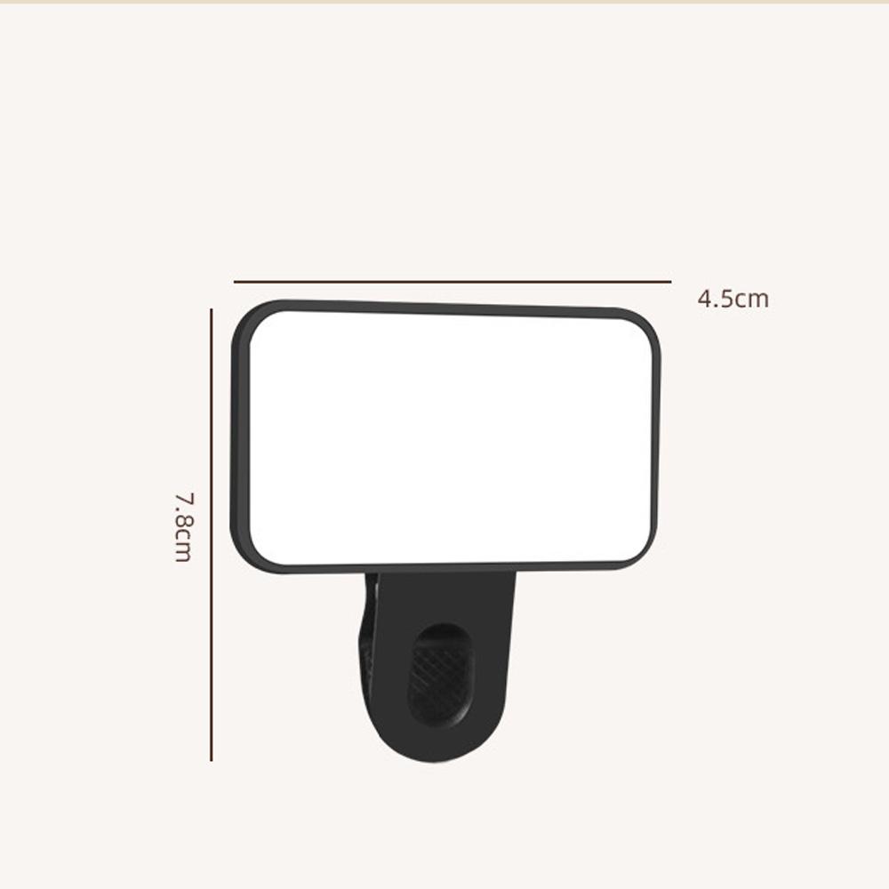 USB C Rechargeable Selfie Fill Light 3 Color Modes Adjustable Brightness Clip-on LED Light for Mobile Phones & Computers