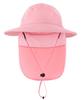 Cone Tail Kids Summer UPF Flap Cap Quick Drying Wide Brim Sun Hat UV Protection Safari Hat Kids Girls Fishing Hat Pink 50+