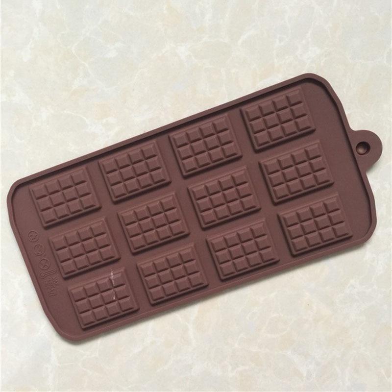 2PCS 12 Even Chocolate Mold Silicone Mold Fondant Molds DIY Candy Bar Mould Cake Decoration Tools