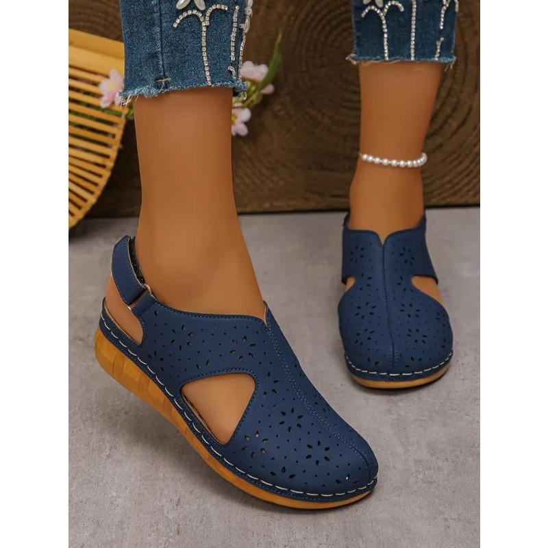 Sandali Donna Estate 2026 Sandali Piattaforma Moda Sandali Traforati Fibbia Stile Romano Scarpe Donna Leggere Slip-On Scarpe Donna