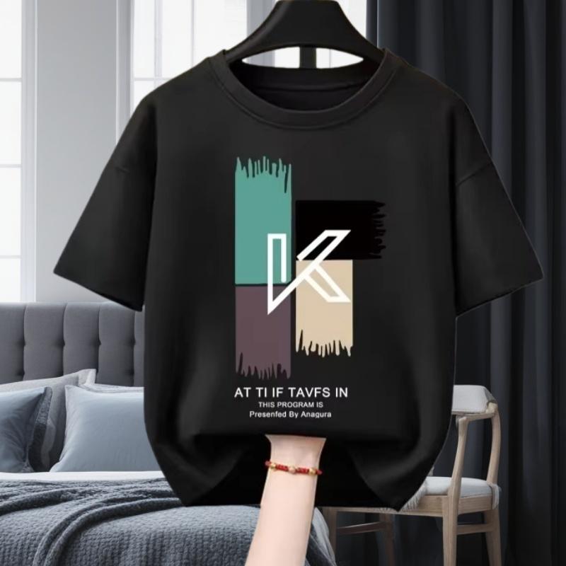 Mens Clothing 2026 Springsummer Trend Fashion Cotton Printed Tshirt Outdoor Street Daily Short Sleeved Round Neck Tshirt