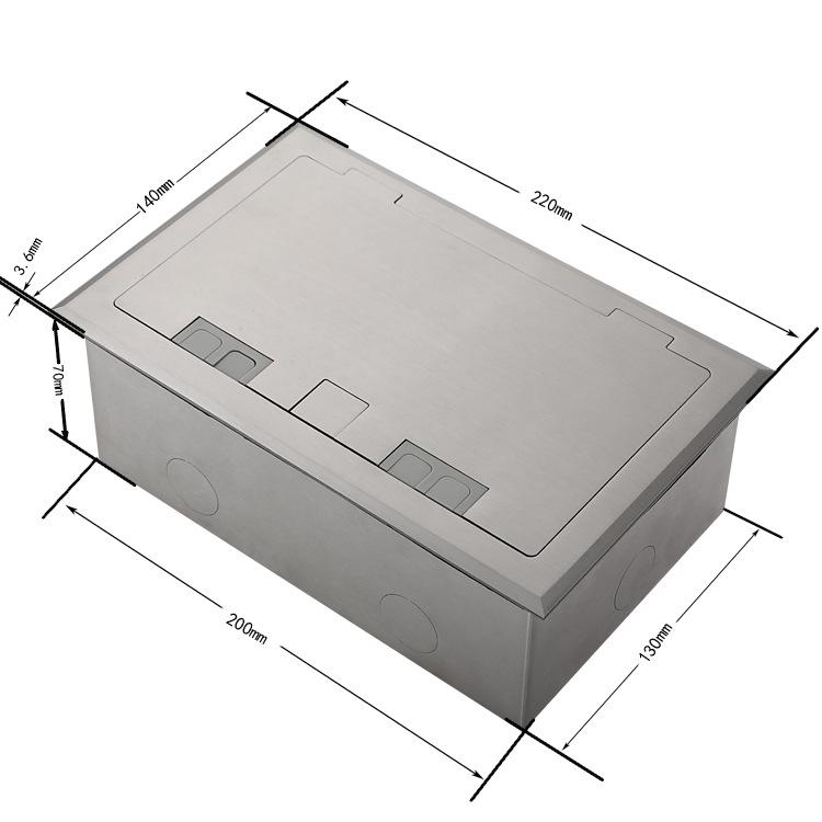 Stainless Steel Flip-Top European Power Socket with USB Fast Charging, Waterproof Floor Box