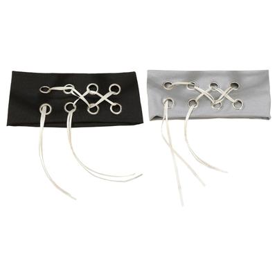 Punk Elastic Hairband For Gym Running Outdoor Activity Breathable Wide Hairband with Big Eyelet Design for Women Teens