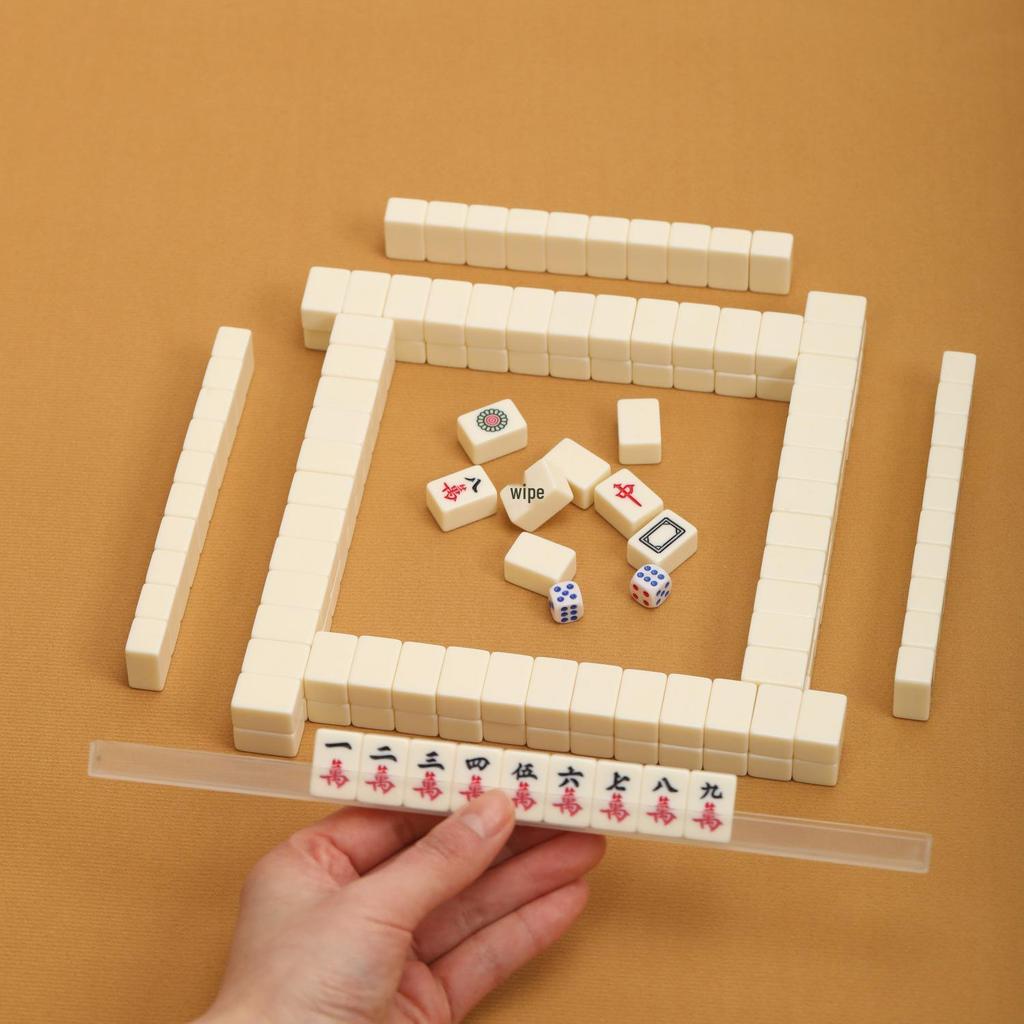 30mm Transparent Mini Mahjong Tile Racks with Card Slots for Travel