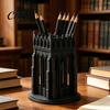 Makeup Brush Holder for Vanity Gothic Pen Holder, Cathedral Style 3D Printed Pointed Arch Desk Decor Organizer, Storage Cup Brushes, Pencils,