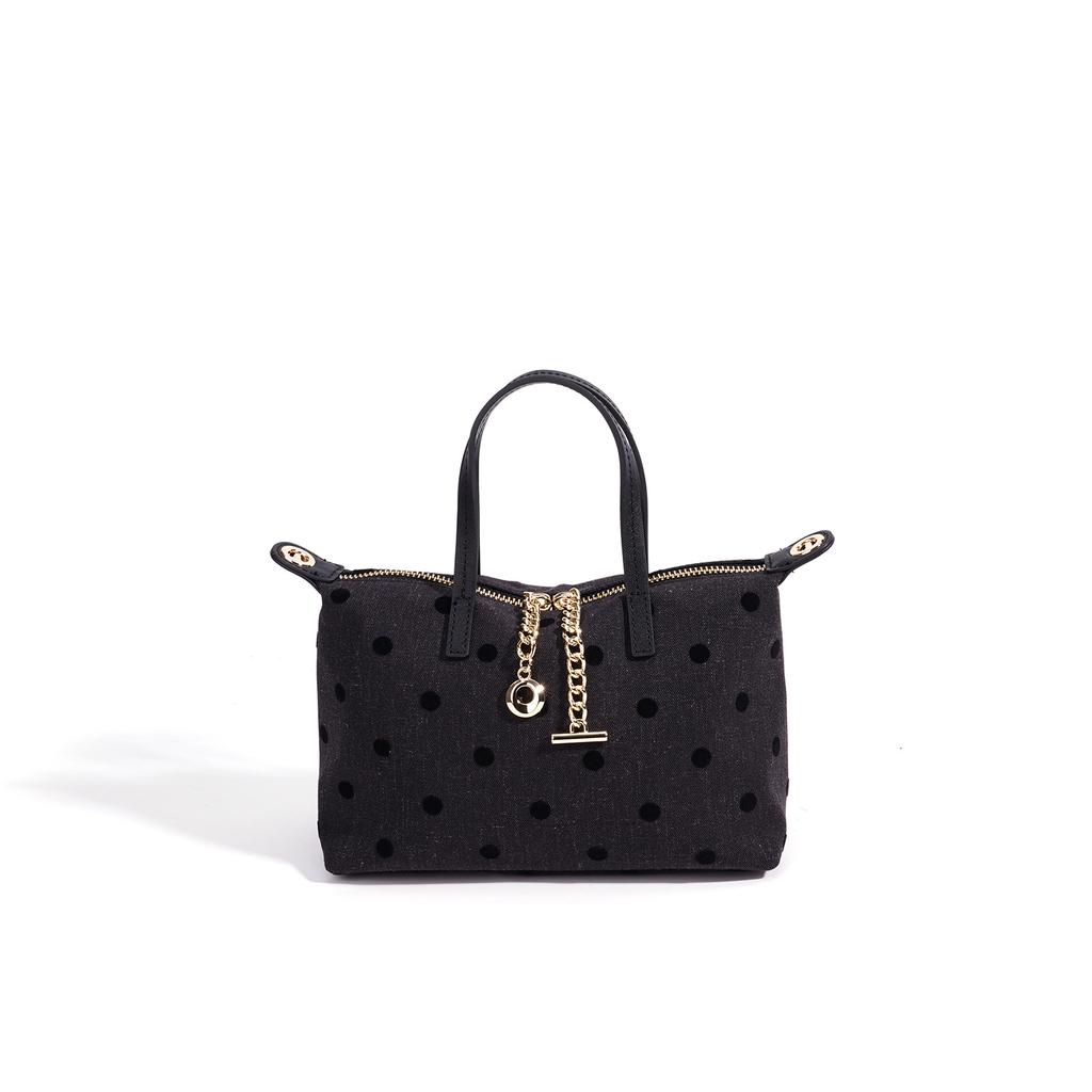 Handbag Vintage Polka Dot Crossbody Bag Fashion Commuter Canvas Bag
