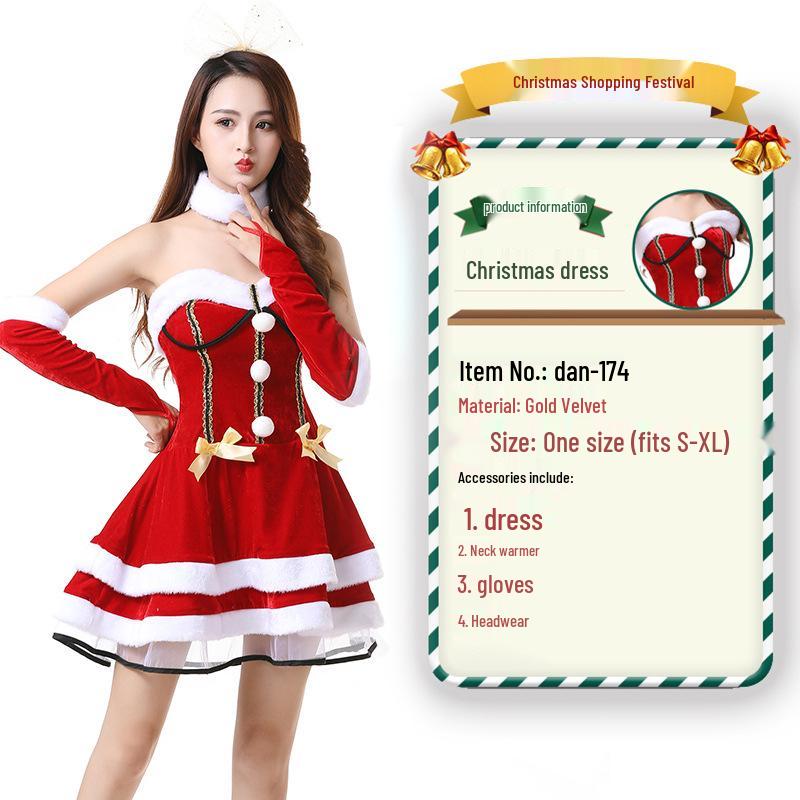 2023 Weihnachtsmann Weihnachtskostüm und Cosplay-Outfit-Set
