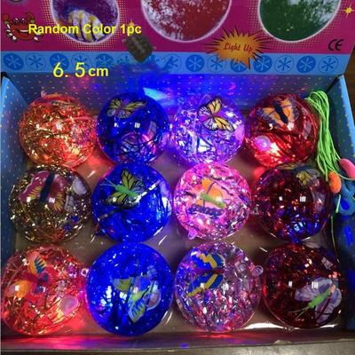 New Colorful Flash Jumping Ball Multistyles Gift Children Luminous Interactive LED Glitter Elastic Ball