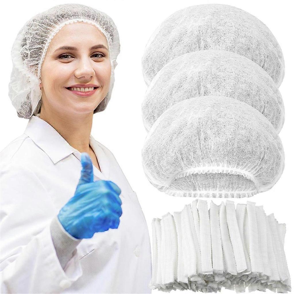 500 Pcs Disposable Bouffant Caps Bulk 21 Inches Disposable Caps for Hair Elastic Dust Cap Hairnets F