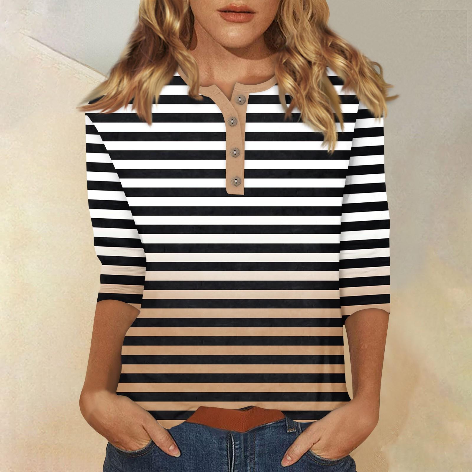 

Женские футболки с принтом, блузки, повседневные базовые топы, пуловеры, рубашки с рукавами 3/4 L