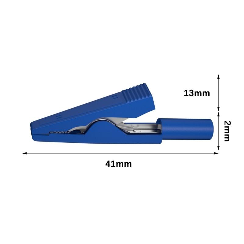 High Conductivity 2mm 10A Alligator Clip Secure Grip Clamps for Electronics Testing and Circuitry