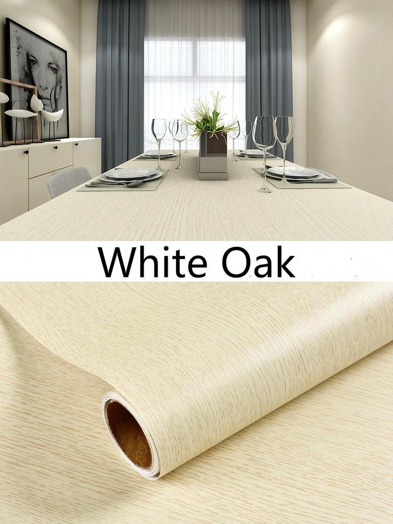 Vinyl Waterproof Wood Grain Wallpapers Self-adhesive Stickers For Kitchen Ambry Furniture Wardrobe Table Wall Papers Home Decor