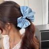 Large Satin Bow Hair Clip - High-End Korean Style for Women