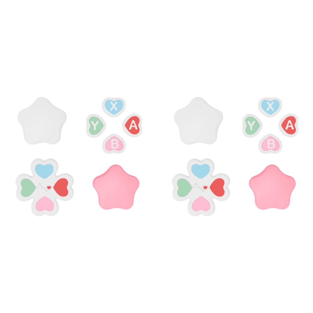 1/2Set D-Pad Button Cap Set for Switch2 Joy-Con Cute Silicone Soft ABXY Key Buttons Sticker Thumb Sticks Thumb Sticks Grip Cover