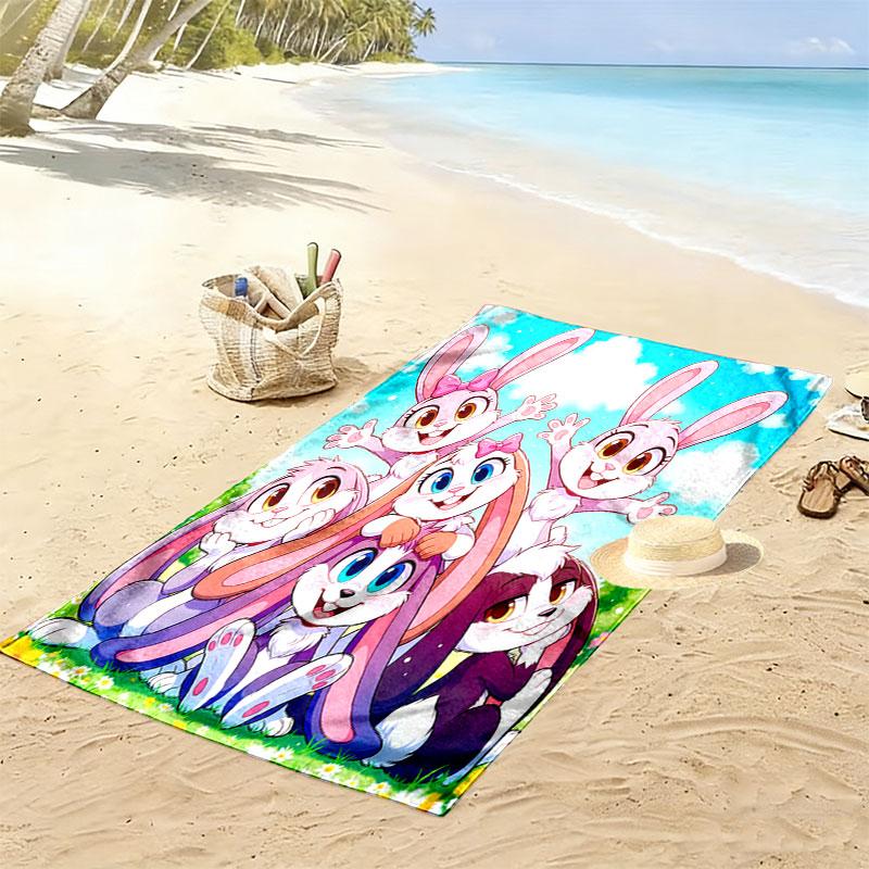Schnuffel Print Beach Towel, Large Soft Quick Dry Towel for Beach Camping Swimming