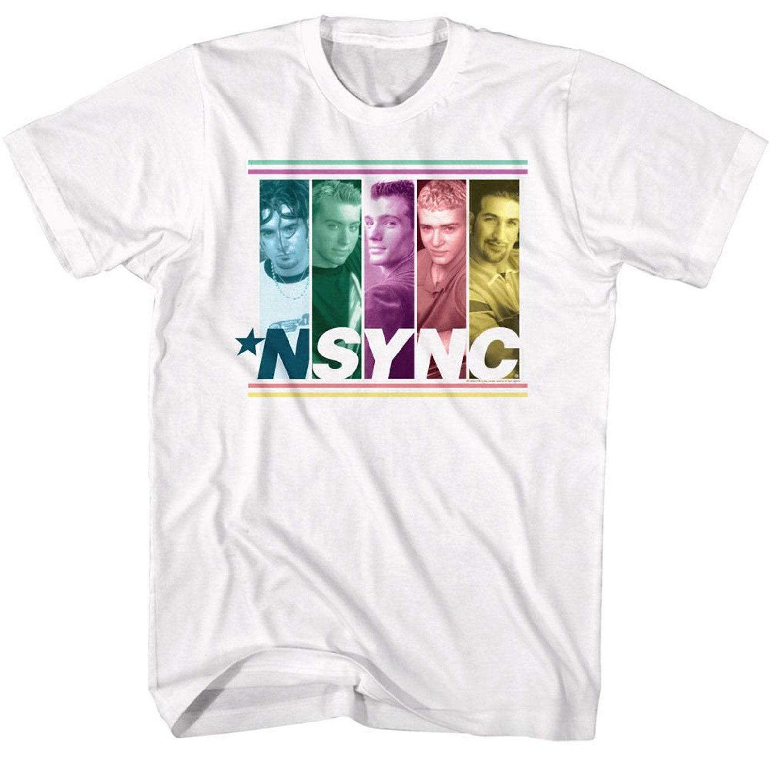 NSYNC Multicolored Boxes White T-Shirt 3XL