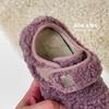 Girls' Fluffy Shoes 2025 Winter New Children's Shoes Korean Version of Cute Lamb Wool Fleece Grinding Stickers Princess Cotton Shoes