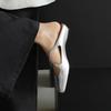 Krazing Pot Microfiber Mules Med Heels Office Lady European Design Fashion Summer Size 43 Size 42 Women Sandals