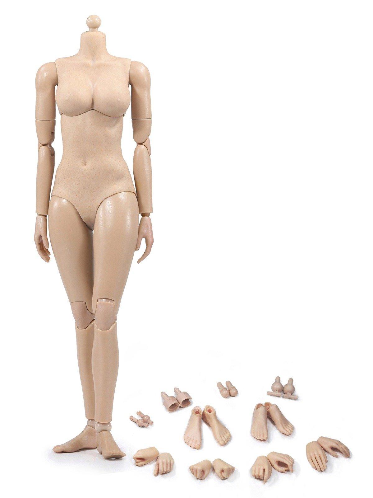 

Супергибкая женская фигурка экшн, пластиковые шарниры, Сантан, большой бюст, 1/6 ST-92003C