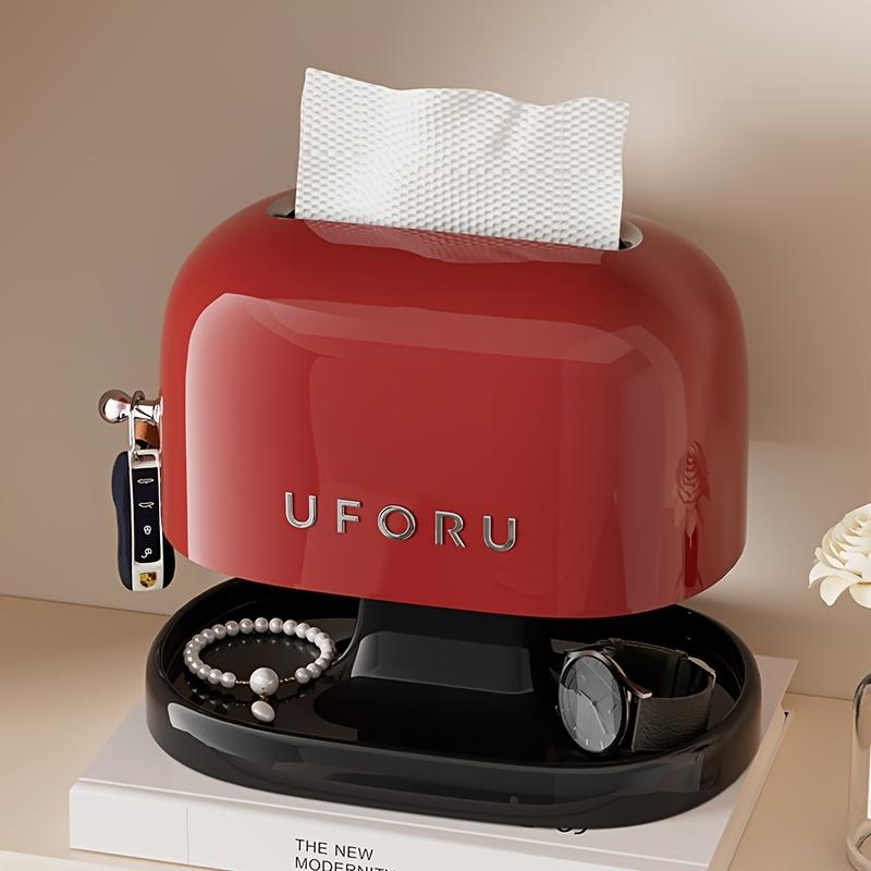 1pc Retro Tissue Box Double-layer Tissue Boxwith Storage Tray Jewelry Watch Organizer Home Living Room Desktop Napkin container