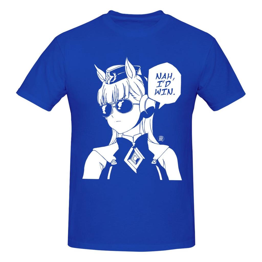 Unisex Leisure Gold Ship Anime Uma Musume T Shirt Streetwear Oversized Cotton Sleeve Unisex Tshirt