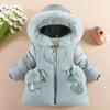 Mittellange warme Baumwolljacke für Mädchen, verdickte Daunenjacke für Mädchen