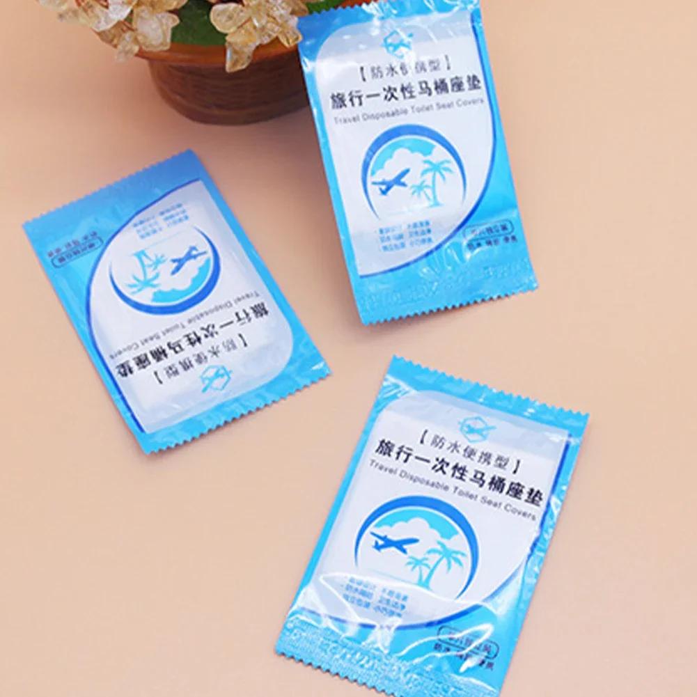 30/50Pcs Disposable Plastic Toilet Seat Cover Waterproof and Non Slip Individually Wrapped, for Travel, Toilet Seat Protectors