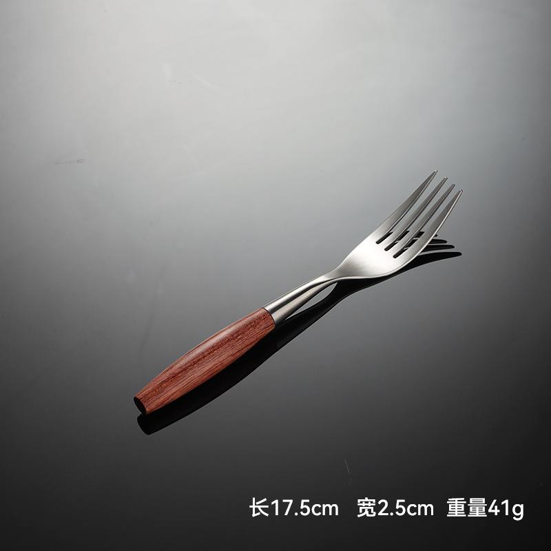 

Элегантный набор из ножа, вилки и ложки Huanghuali из нержавеющей стали 304 с деревянной ручкой, 5 основных частей для отеля Shabili