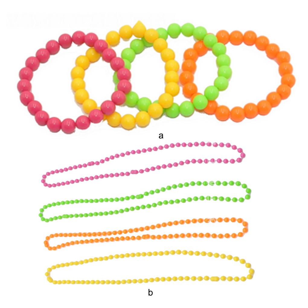 4 Pieces Necklace Bohemian Style Beads Chain Party Bracelets Decor Colorful Wedding Costume Hand Boho Beading Jewelry