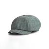 Übergroße coole Leinen Jungenkappe Glen Plaid Sommer Brotkappe