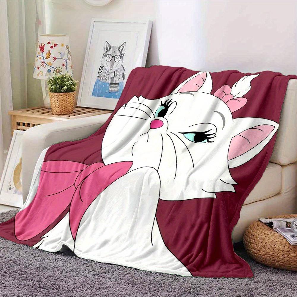 

1pc Cute Cartoon Cat Print Throw Blanket - Soft and Cozy Home Decor for Room or Living Room 130cmx150cm