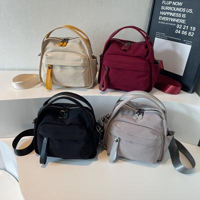 Spring and Summer New Fashion Casual Shoulder Bag Messenger Bag Oxford Cloth Handbag Textured Commuter Bag