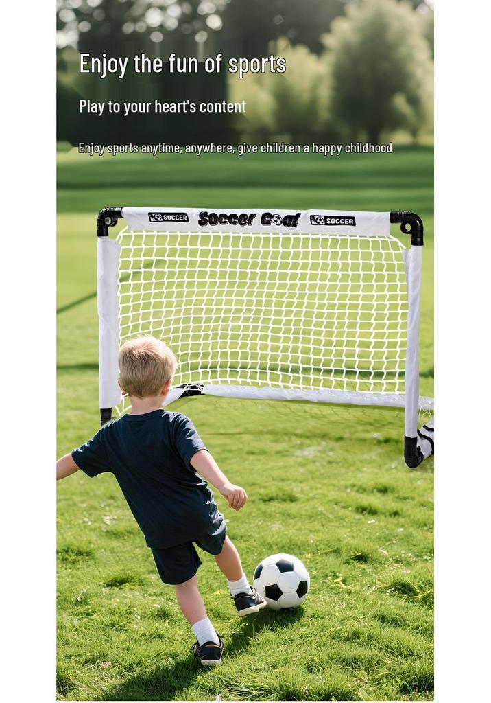 Foldable Kids' Football Goal for Training & Competition - Portable Indoor/Outdoor Parent-Child Frame
