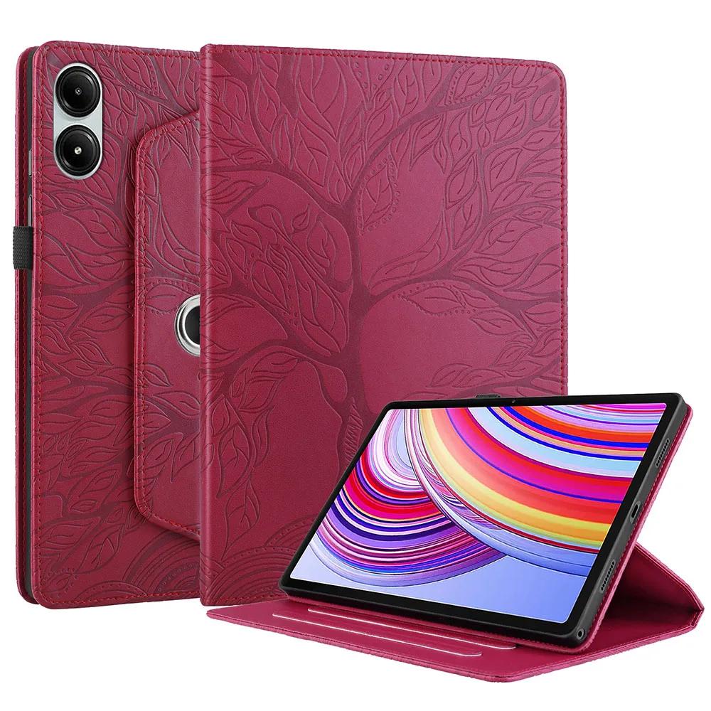 

Redmi SE 2025 New Tablet Case for XIAOMI Redmi Pad SE 11 Inch 2025 3D Tree Embossed PU Leather Cover 360° Rotation Bracket Funda Redmi Pad SE 11 2025