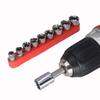 1set/9pcs 1/4 Xiaofei Sleeve 9-piece Sleeve Combination Set Screwdriver Electric Drill Accessories 5-13MM Micro-repair Multi-function