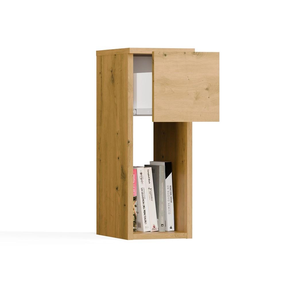 Galax 20 1S Oak Artisan Nightstand with Drawer for Bedroom