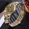 1PC Casual Business Watch Hollow Mechanical Gear Watch Men's Quartz Watches Fashion Gift