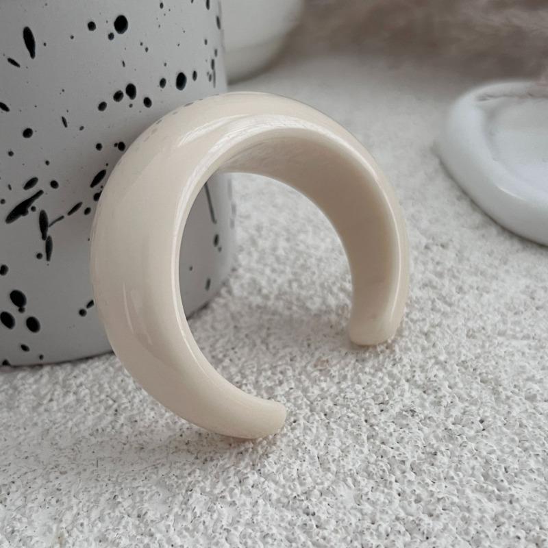 Resin Bracelet Round Opening Jewelry Modern Cold Wind Solid Color Ring Set Women's Bracelet